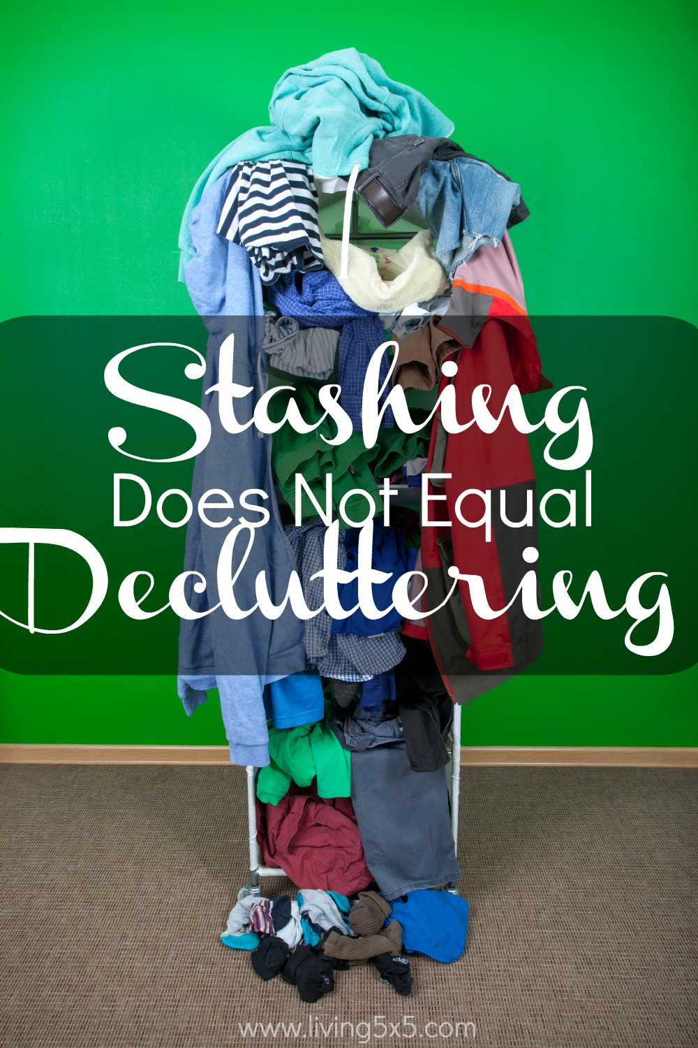 Stashing Does Not Equal Decluttering. Learn the difference and start simplifying and organizing your space.