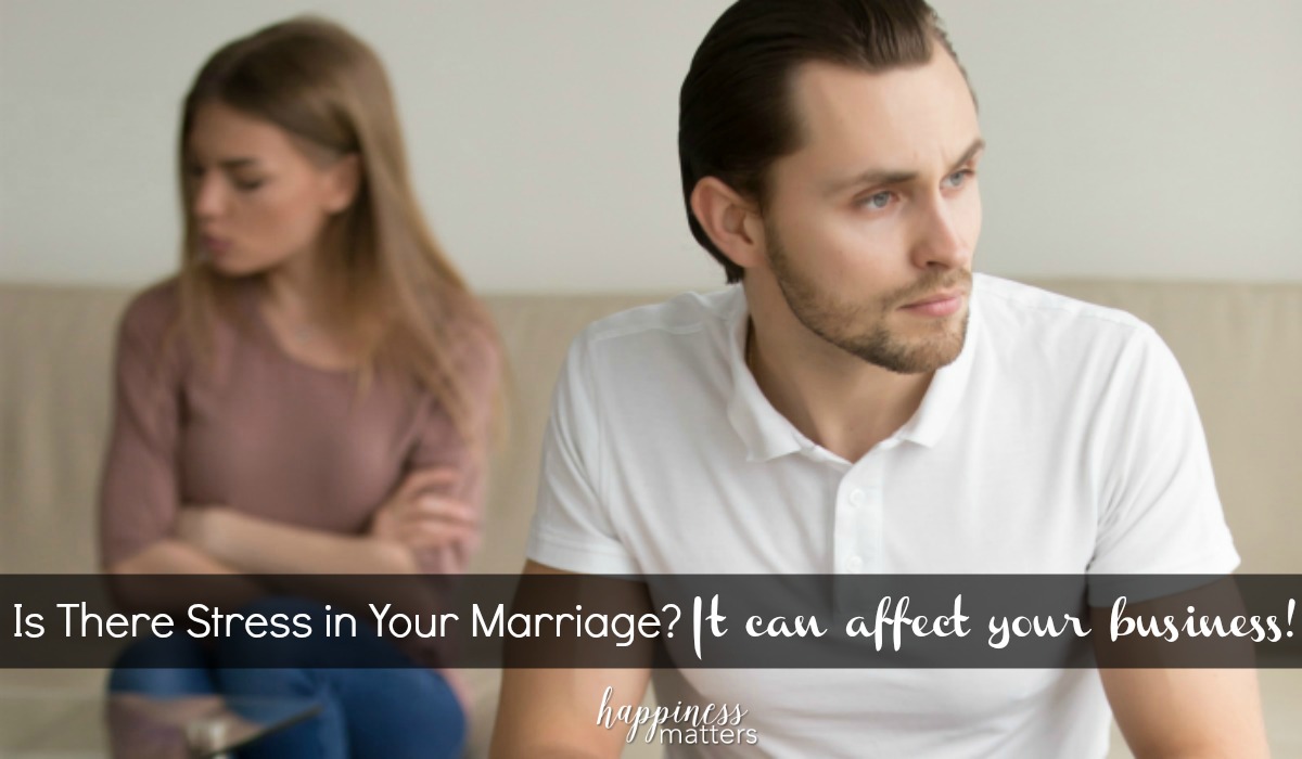 All too often, marriages end in divorce because stress builds to a point that’s so overwhelming for the couple, they feel they have no way to control it. Instead, the stress comes out in frustration, anger and outbursts. Often the result bleed over into other areas of life like your business. Time time to move away from stress in your marriage and create an overall happiness in life and work. It can affect your business.