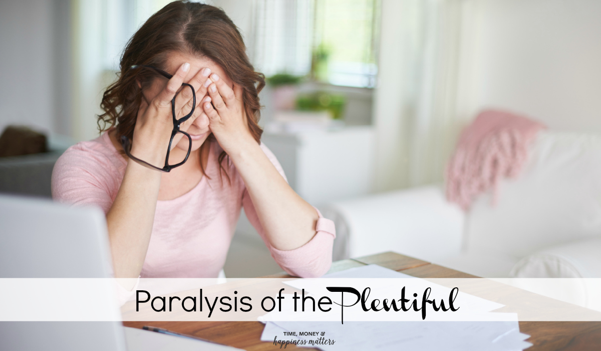 With so many electronic gadgets and office systems to help with your time management, it’s easy to become overwhelmed. At some point, it’s paralysis of the plentiful. There are so many options and so little time to use them all. At this point, time savers can become time wasters.